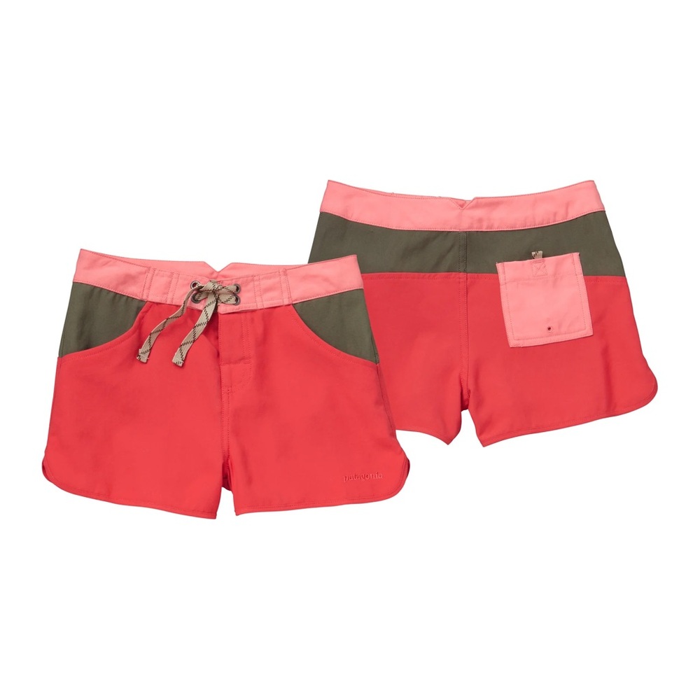 Patagonia Girls Two-Tone Red and Pink Shorts